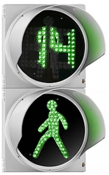 картинка 300мм Светофор пешеходный П.1.2 с ТООВ по зеленому и УЗСП от компании Дорожный эксперт