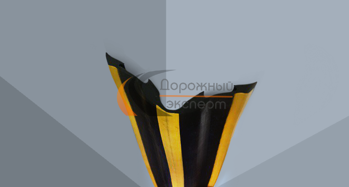 картинка Демпфер угловой резиновый прямой ДУ-15 (1000х80х15 мм.) от компании Дорожный эксперт