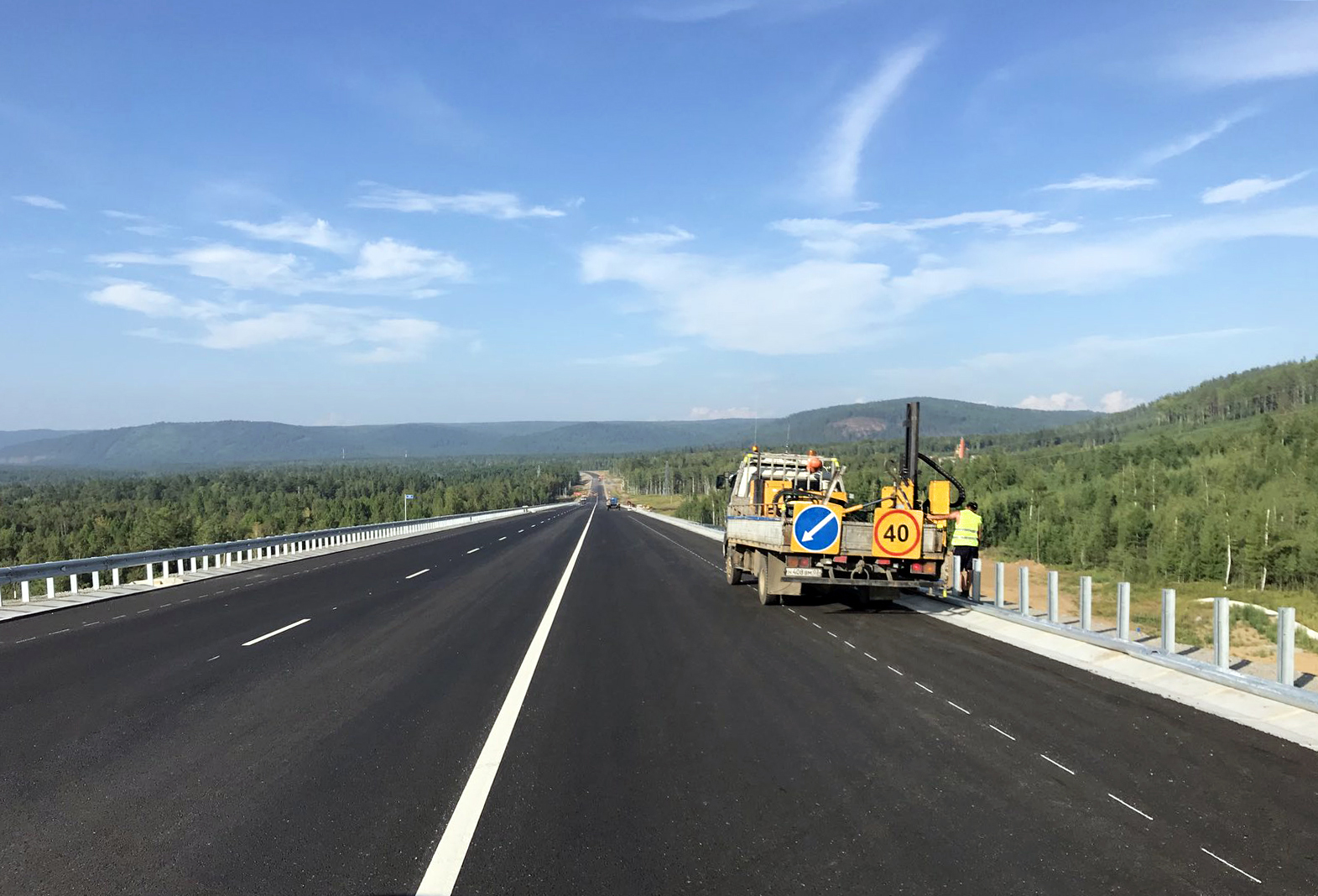 Строительство участка трассы Р-258 Байкал в Приангарье выполнено на 95%