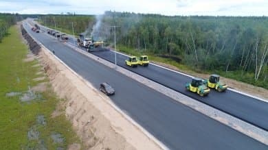 На шестом этапе трассы М-11 в Тверской и Новгородской областях в этом году уложат асфальт