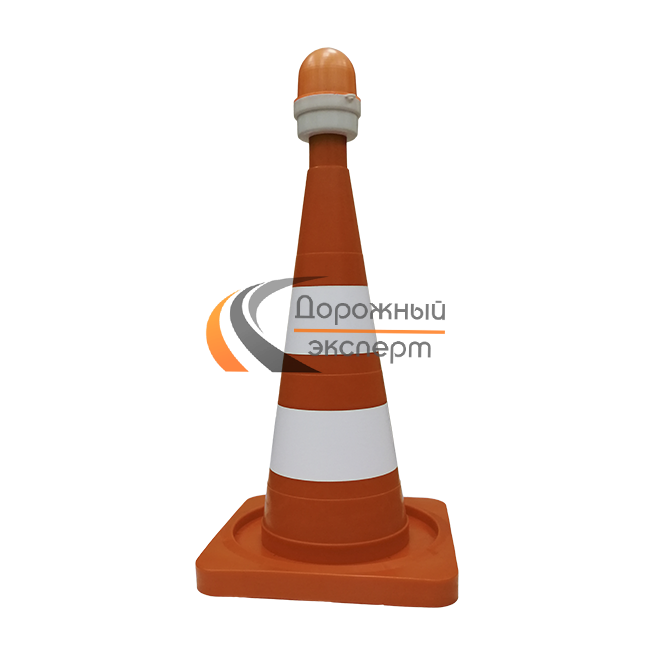 картинка Конус КС-2.8 (520 мм) дорожный сигнальный оранжевый, 2 светоотражающие полосы от компании Дорожный эксперт