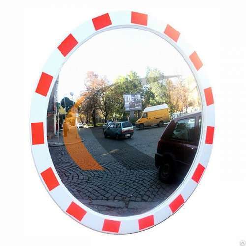картинка Зеркало дорожное со светоотражающей окантовкой круглое от компании Дорожный эксперт